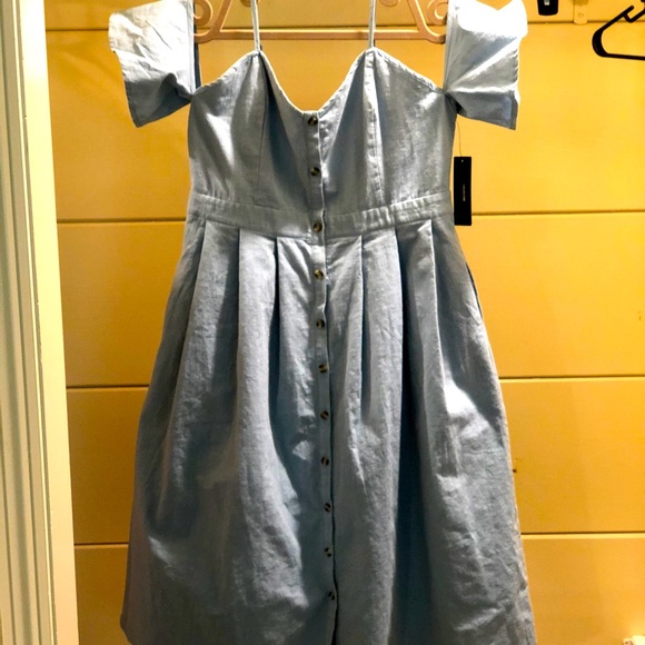 NEVER WORN Lulu’s Dress (Blue… not white as shown) - Picture 3 of 10